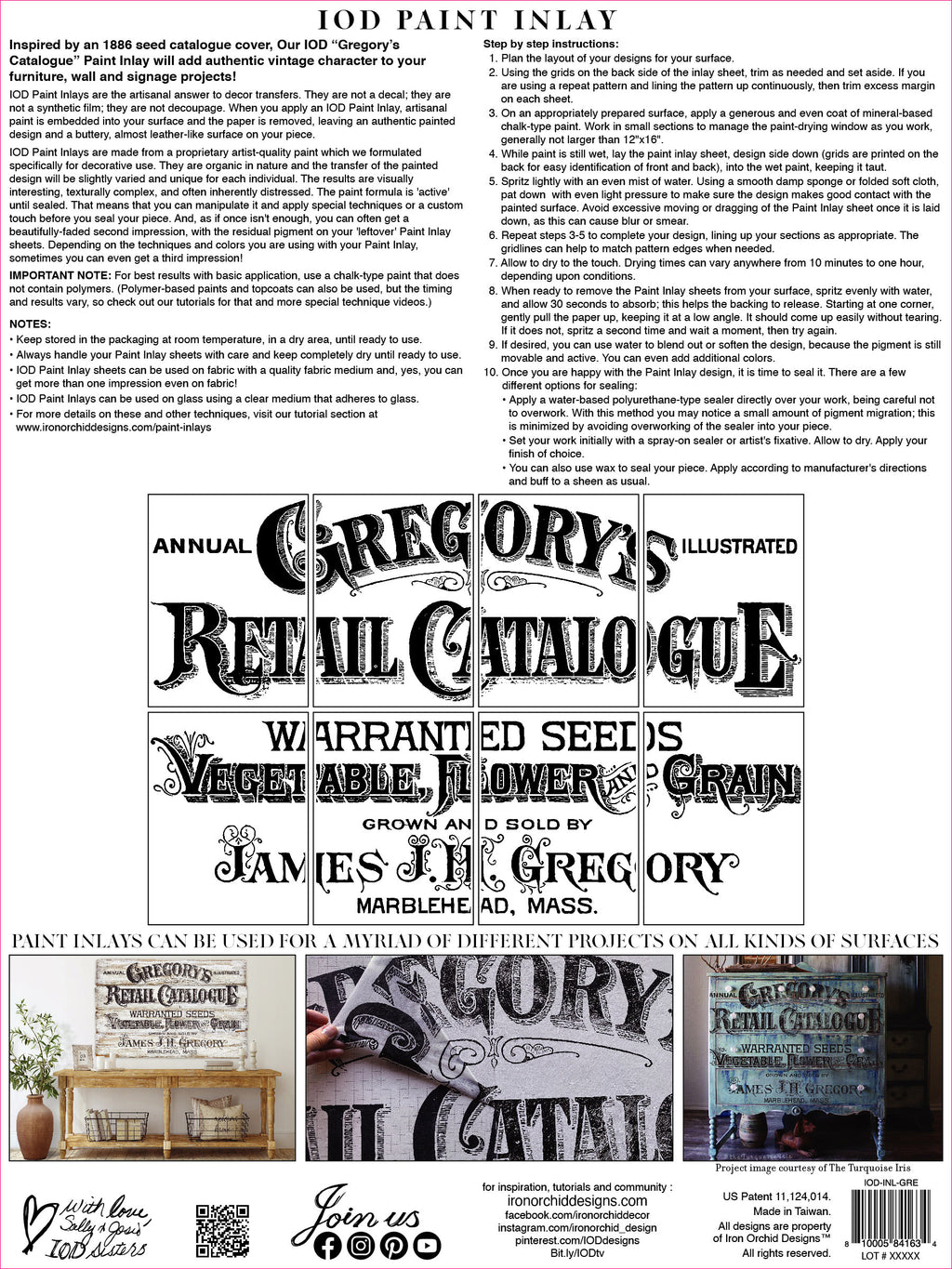 IOD Paint Inlay - Gregory's Catalogue