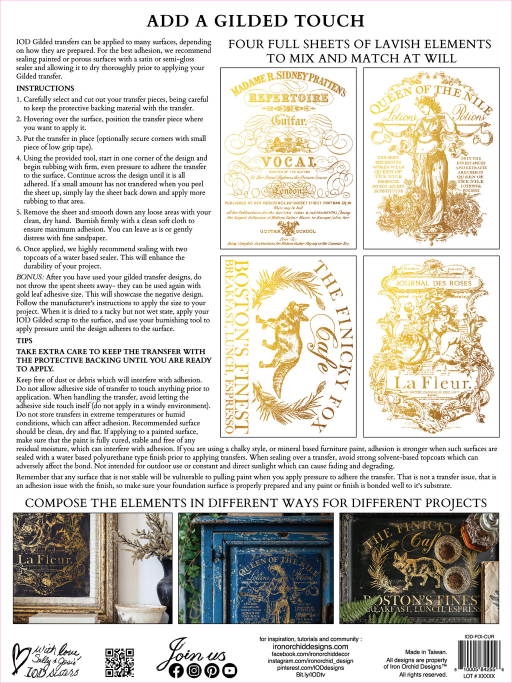 IOD Gilded Transfer - Curated Signage
