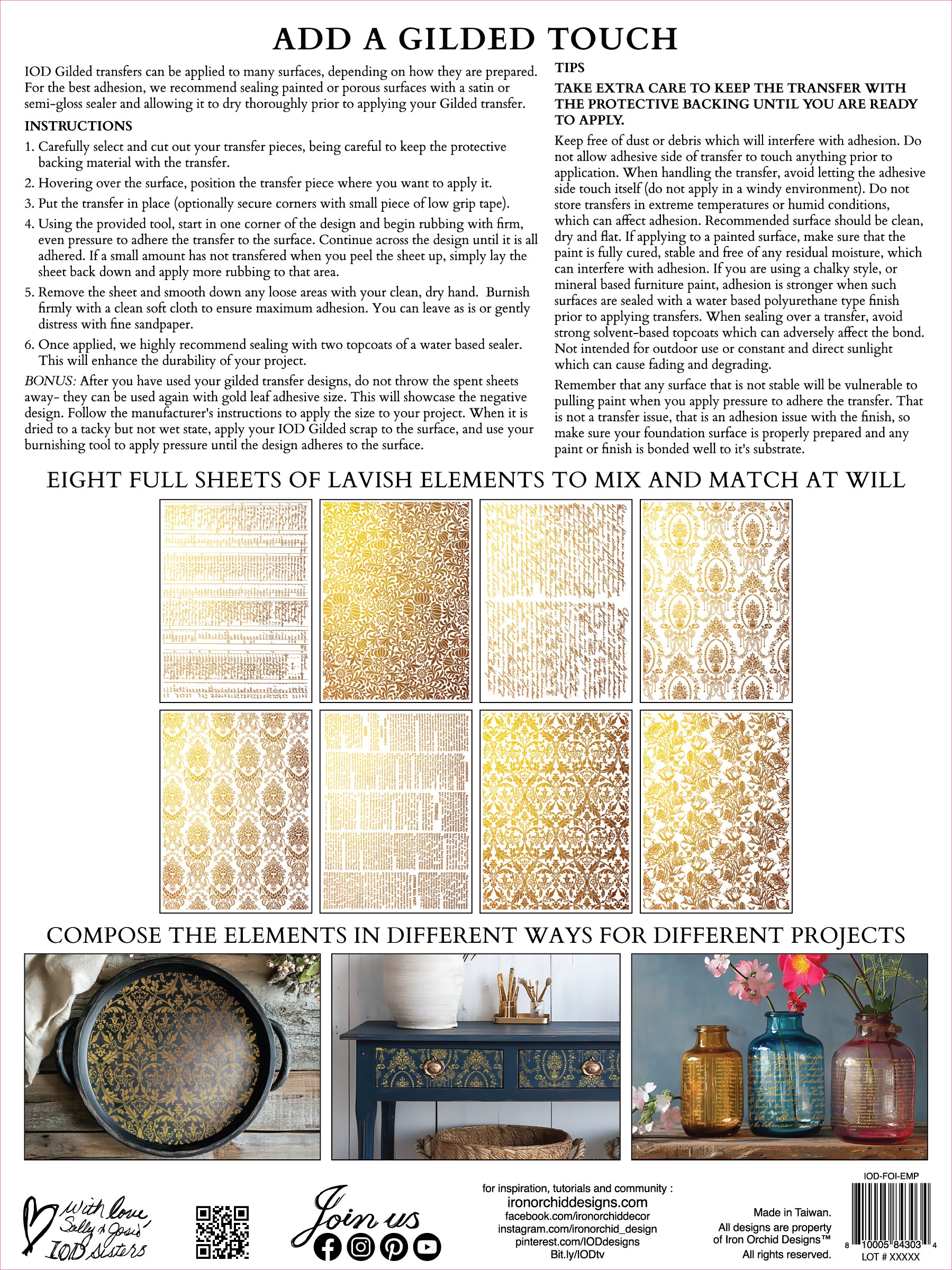 IOD Gilded Transfer - Emporium