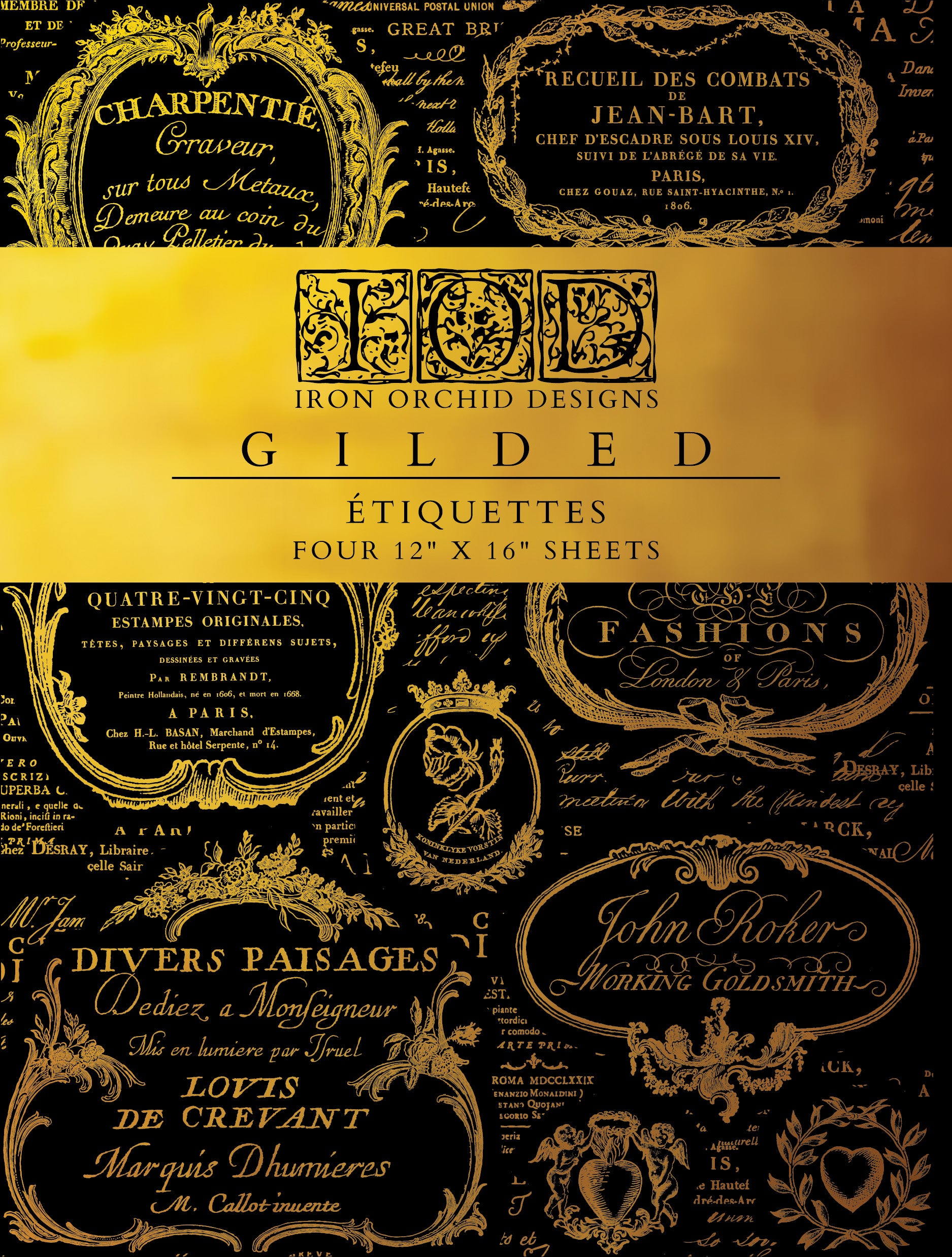 IOD Gilded Transfer - Etiquettes