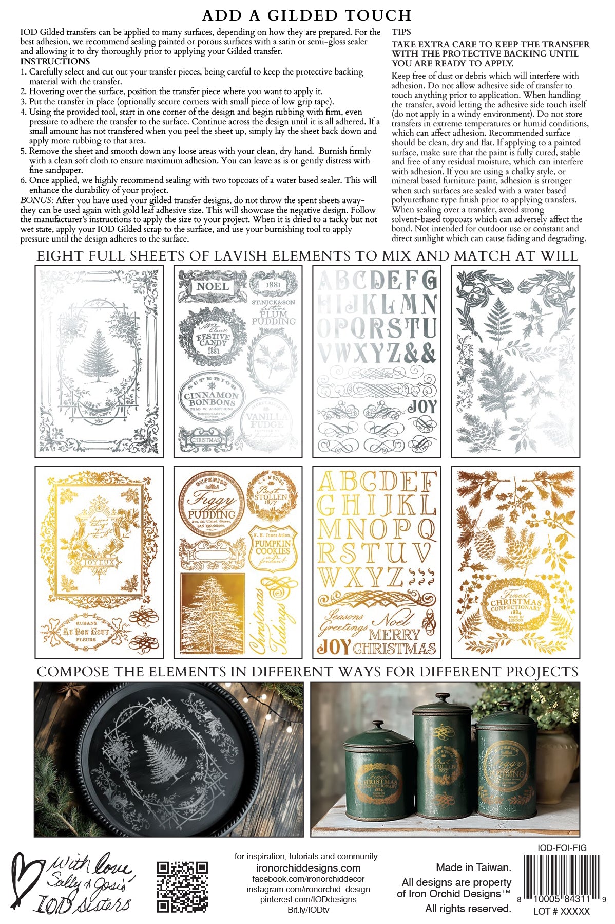 IOD Gilded Transfer - Figgy & Flourish