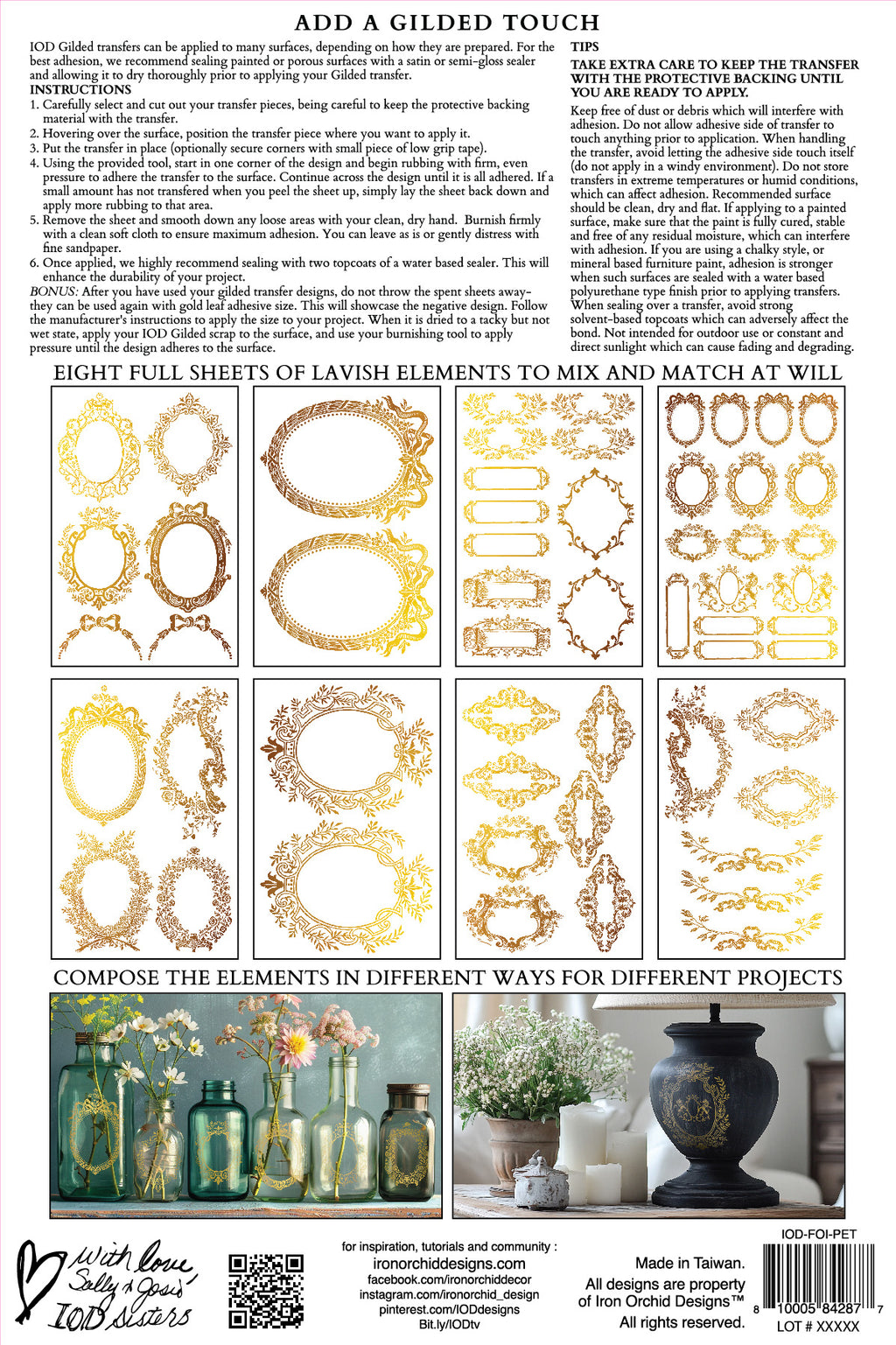 IOD Gilded Transfer - Petits Ornements