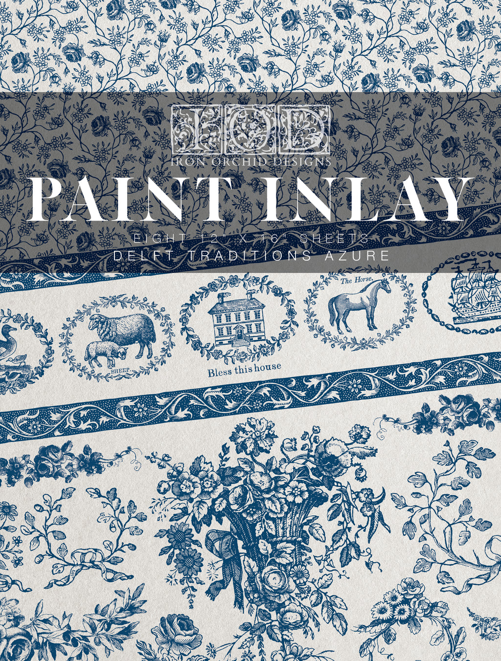 IOD Paint Inlay - Delft Traditions Azure