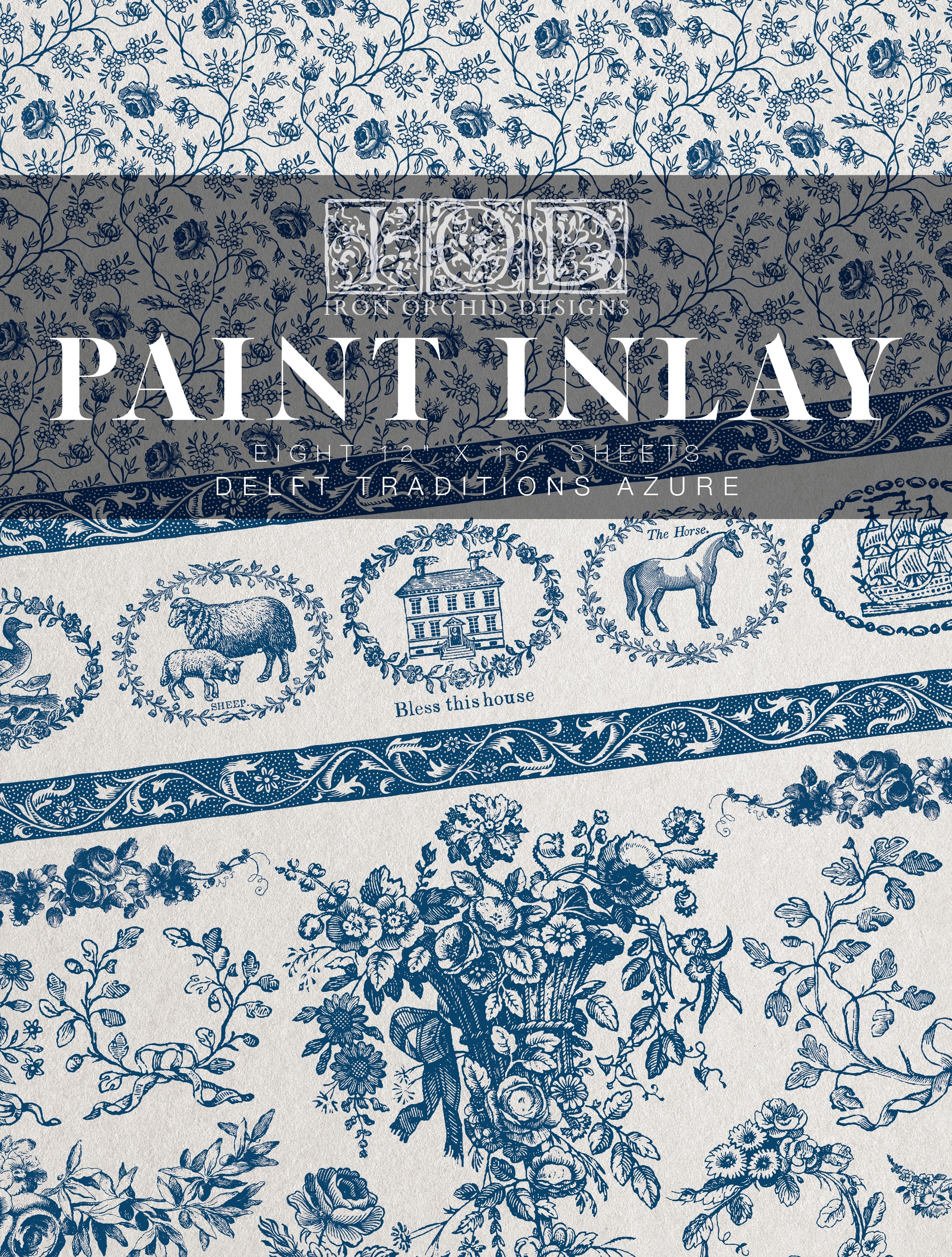 IOD Paint Inlay - Delft Traditions Azure