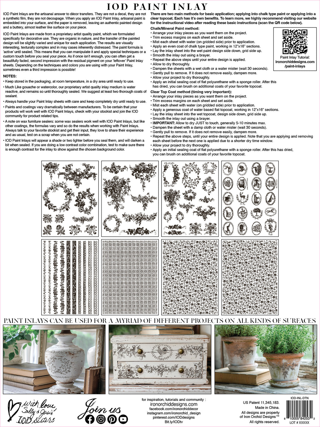 IOD Paint Inlay - Delft Traditions Noir