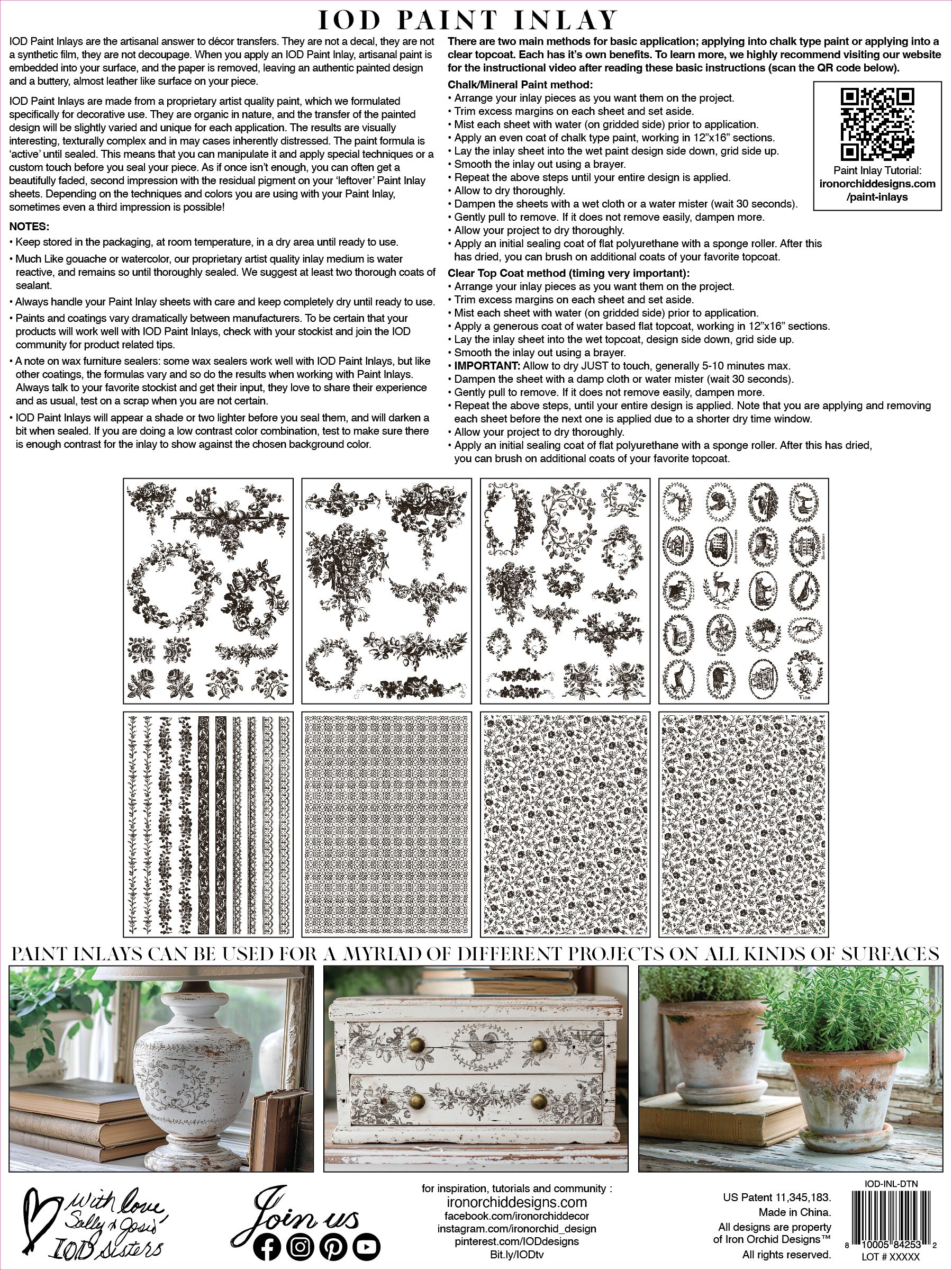 IOD Paint Inlay - Delft Traditions Noir