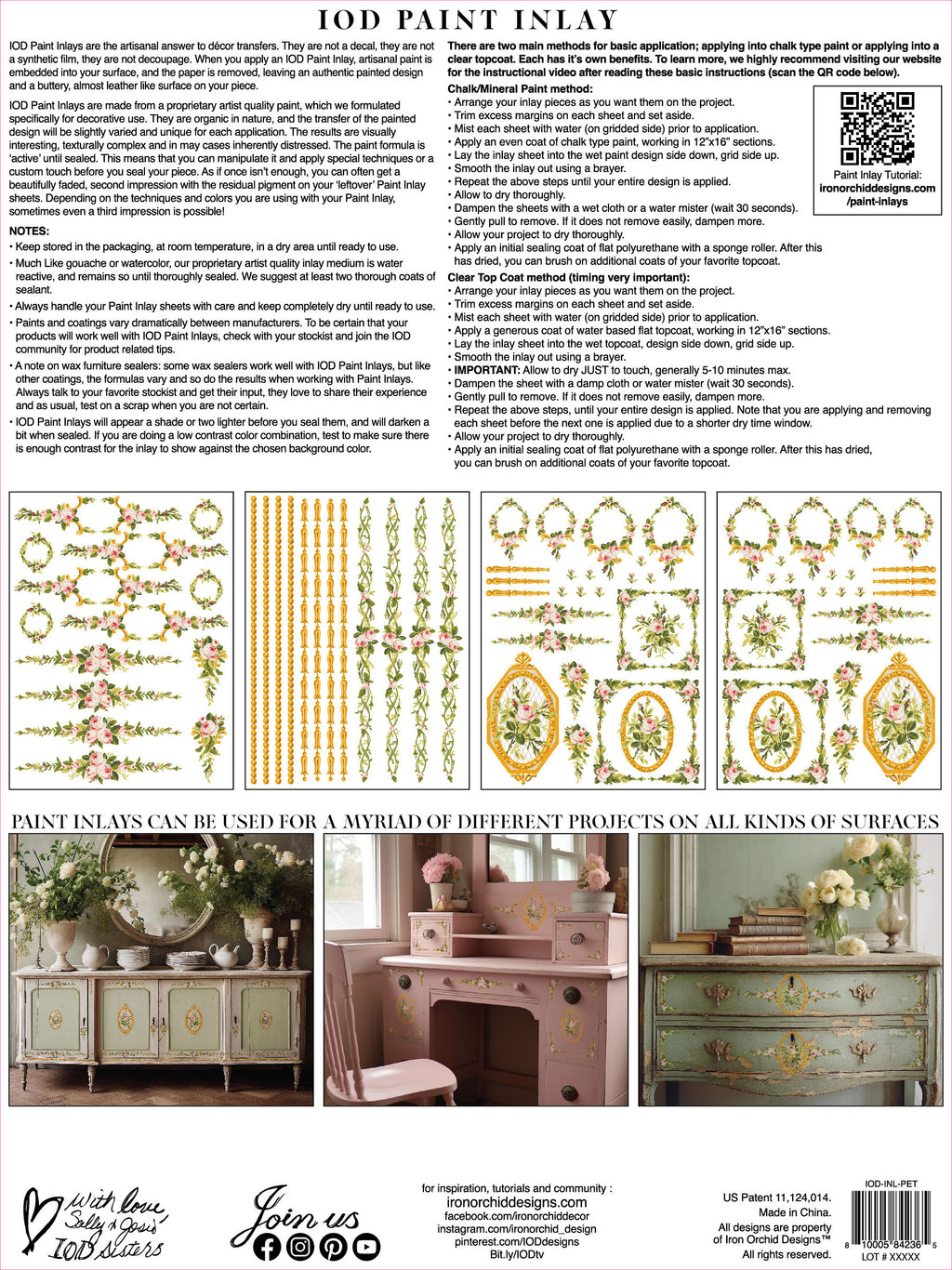 IOD Paint Inlay - Petite Fleur Pink
