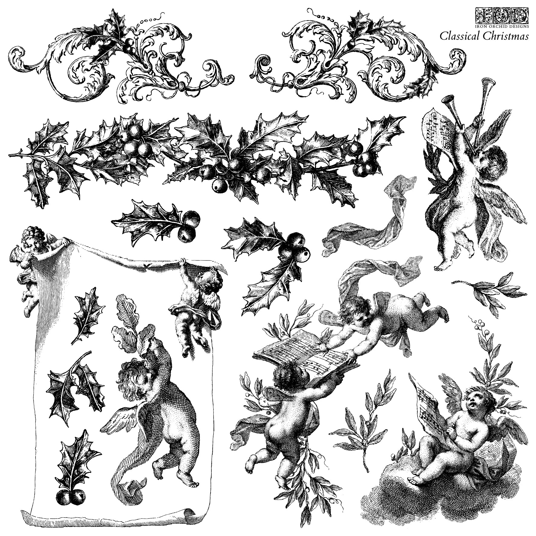 IOD Stamp - Classical Christmas (Retired)