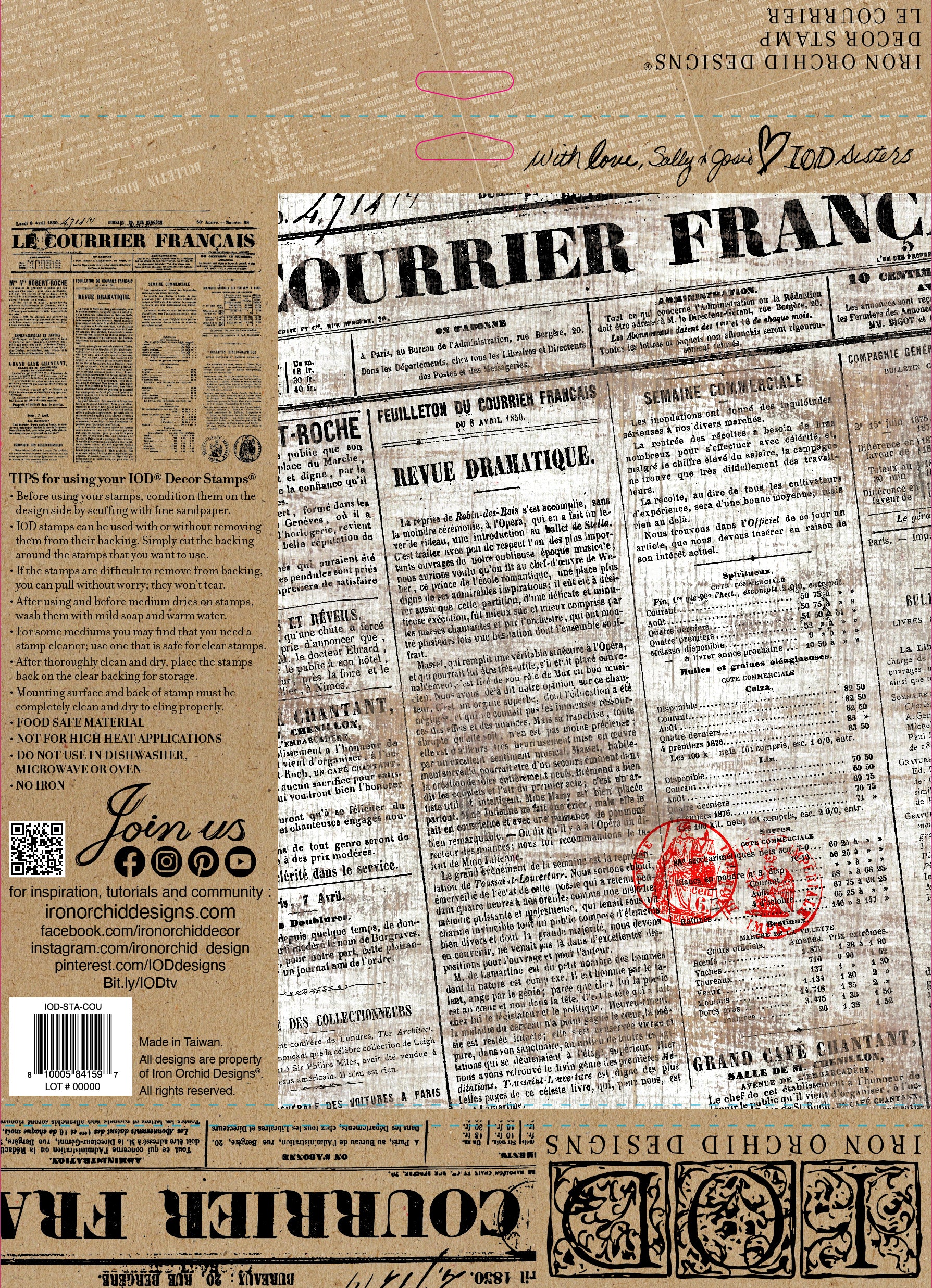 IOD Stamp - Le Courrier (Retired)