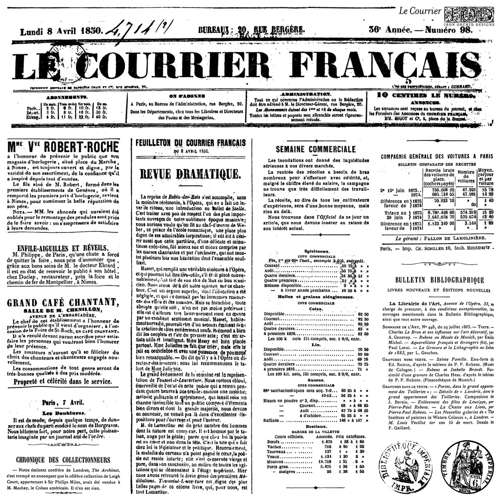 IOD Stamp - Le Courrier (Retired)