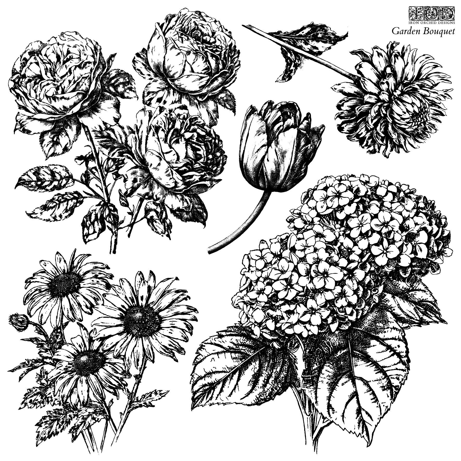 IOD Stamp - Garden Bouquet