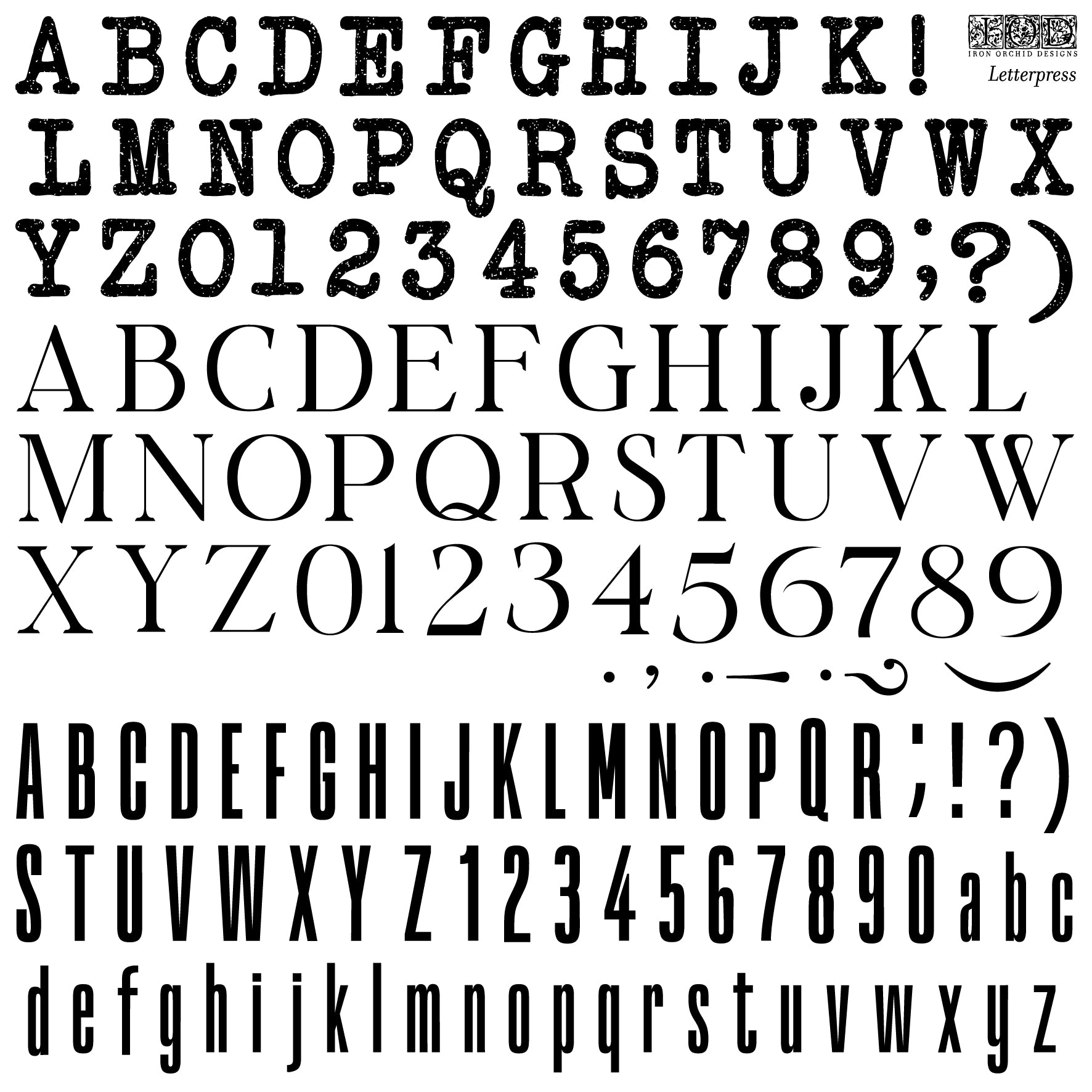 IOD Stamp - Letterpress