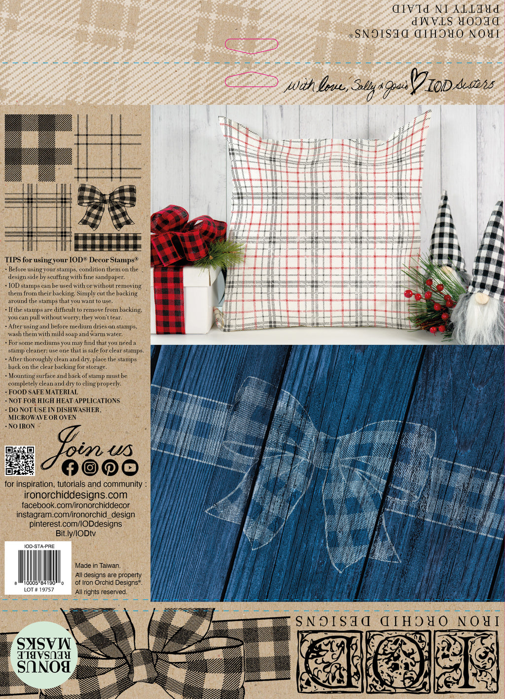 IOD Stamp - Pretty in Plaid (Retired)