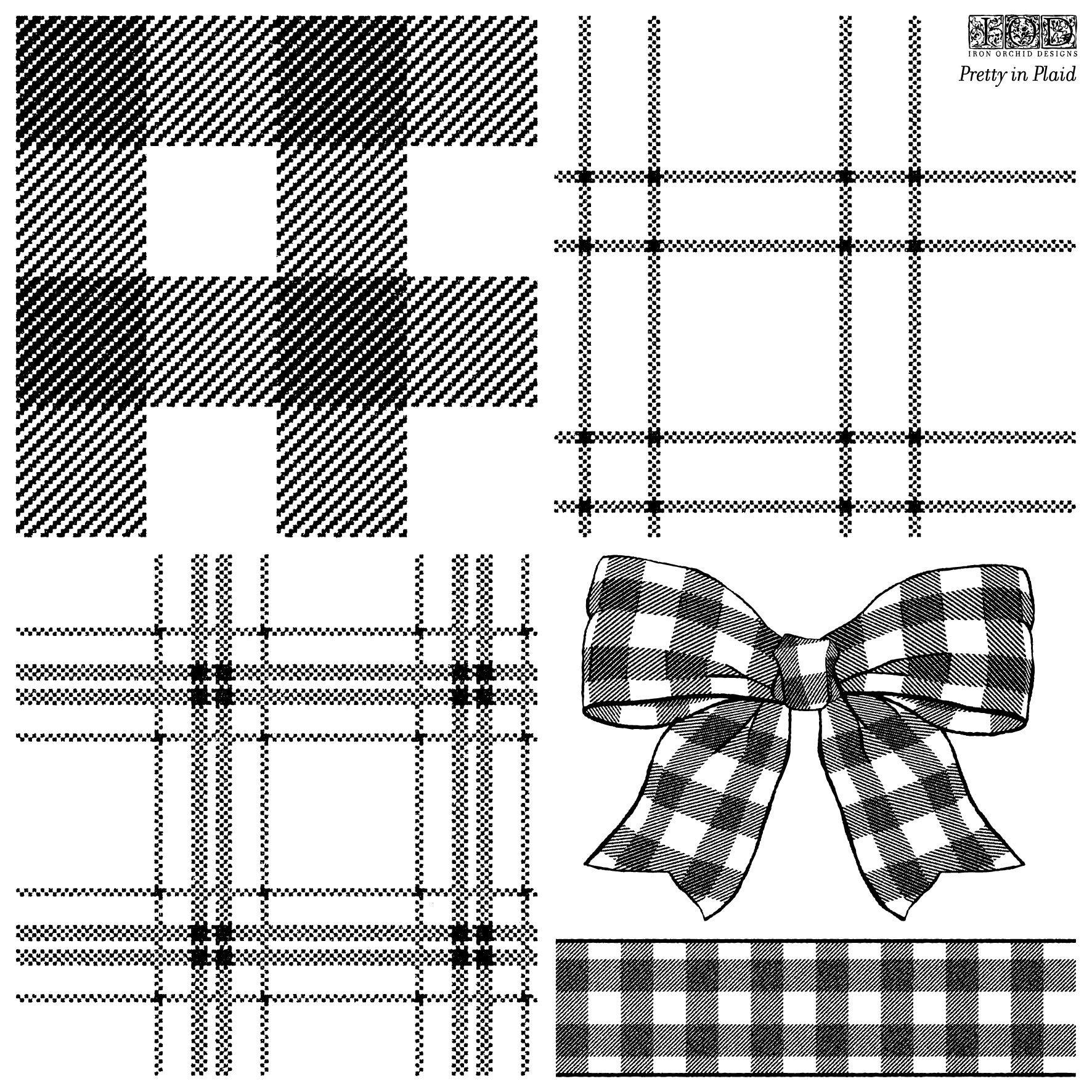 IOD Stamp - Pretty in Plaid (Retired)