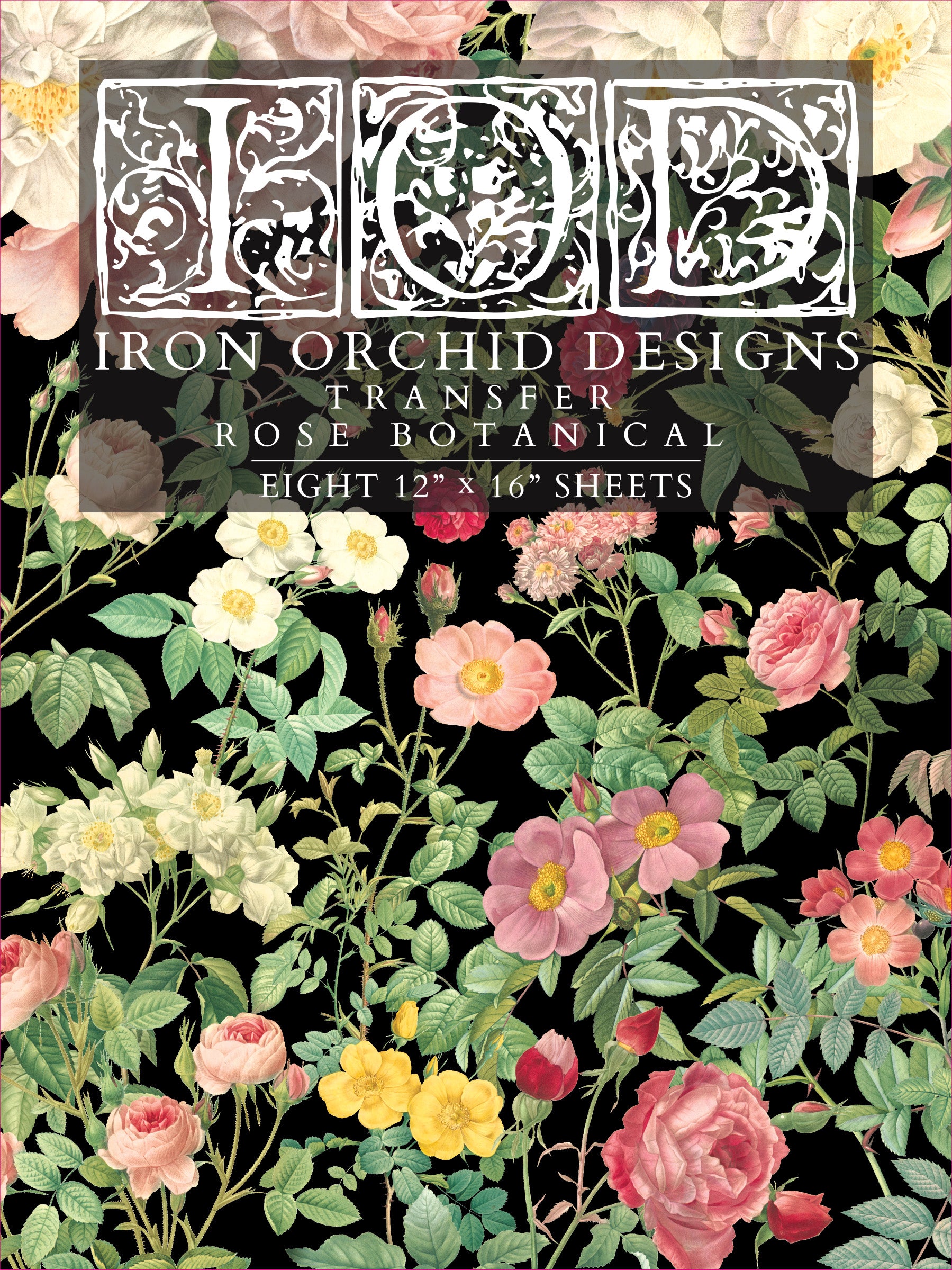 IOD Transfer - Rose Botanical