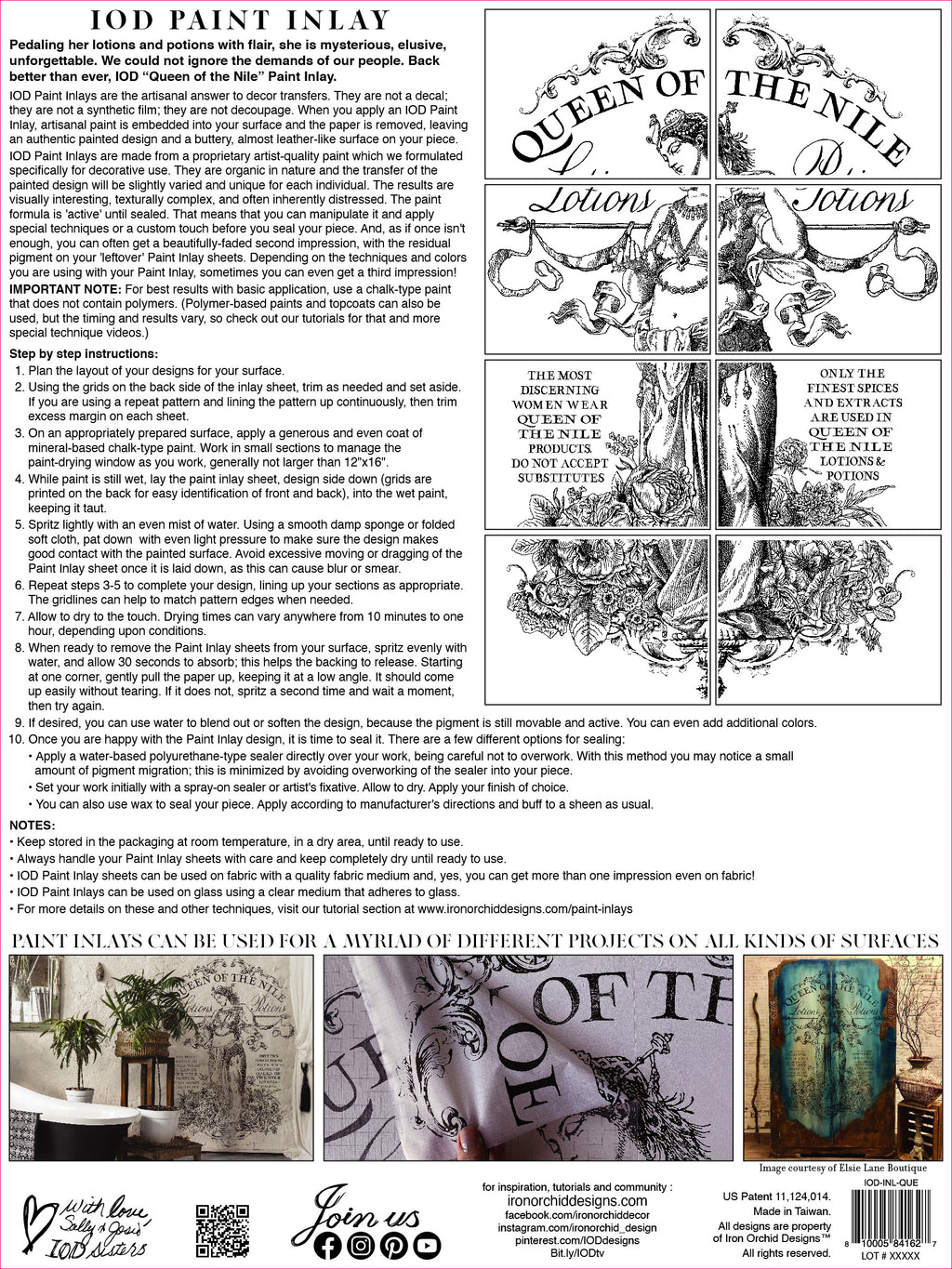 IOD Paint Inlay - Queen of the Nile