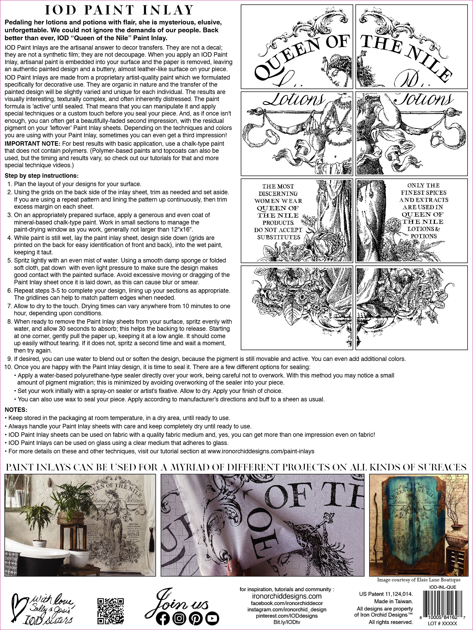 IOD Paint Inlay - Queen of the Nile