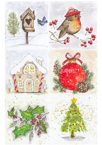 Decoupage Queen Rice Paper A4 - Old To Ooh La La Christmas Scenes