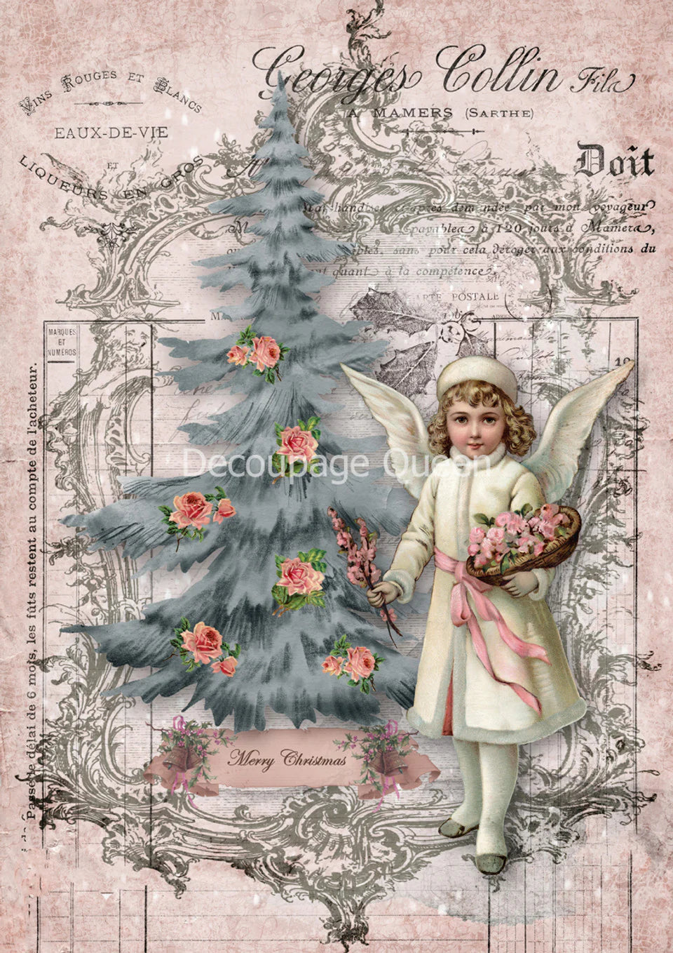 Decoupage Queen Rice Paper A4 - Shabby Angel