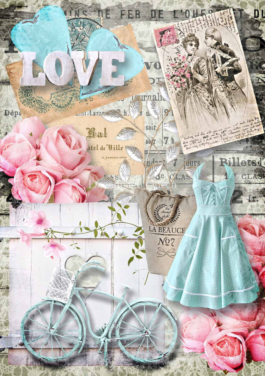 Decoupage Queen Rice Paper A4 - Love is in the Air