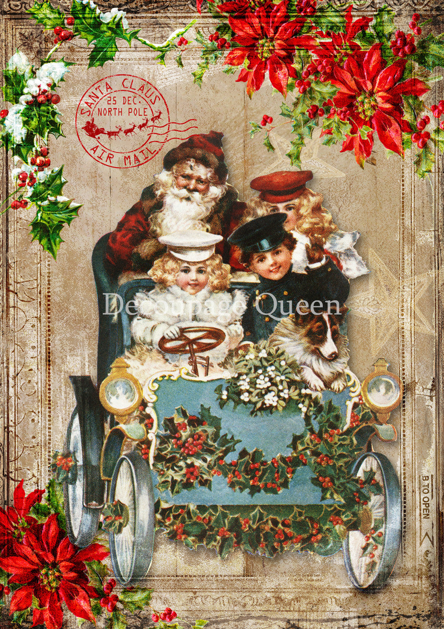 Decoupage Queen Rice Paper A4 - Holiday Stroll