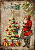 Decoupage Queen Rice Paper A4 - Santa's List