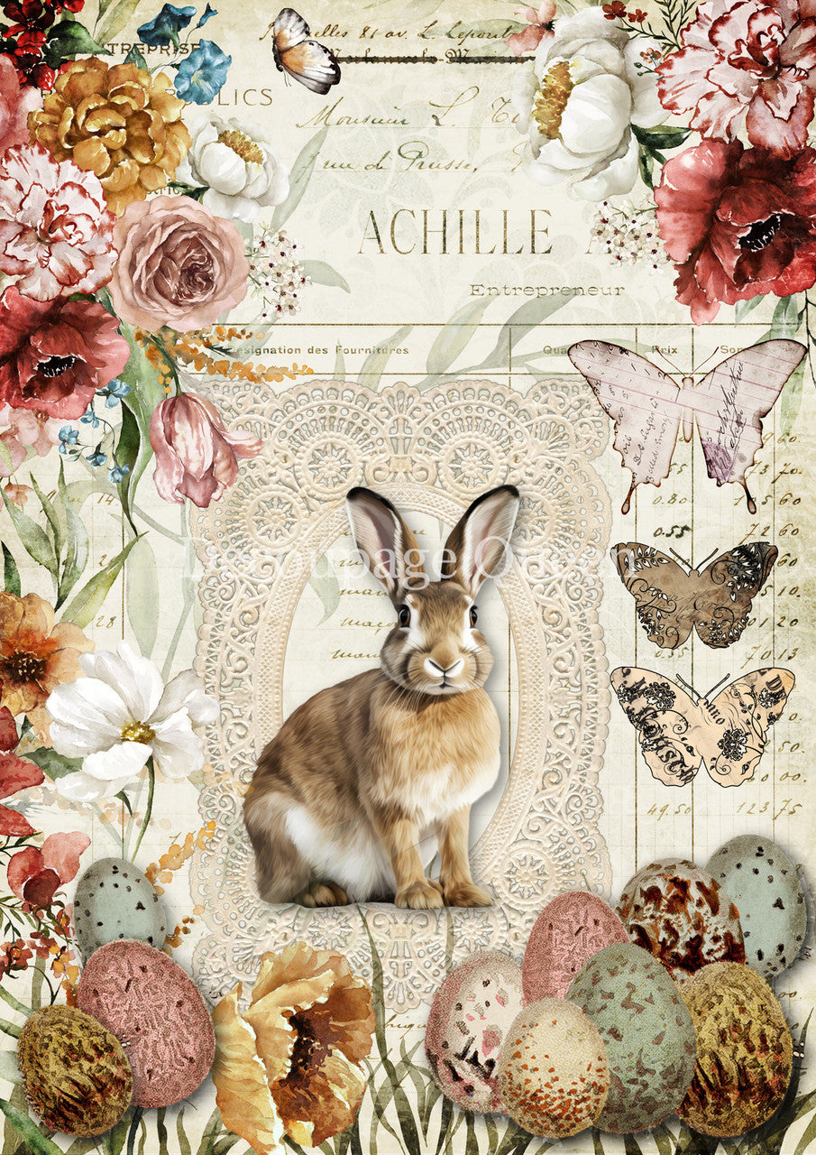 Decoupage Queen Rice Paper A4 - Easter Wishes