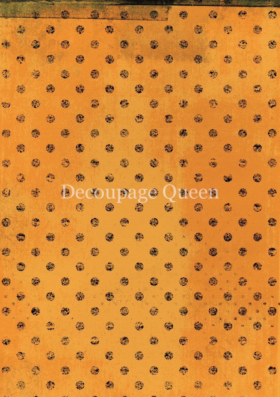 Decoupage Queen Rice Paper A4 - Orange Dots