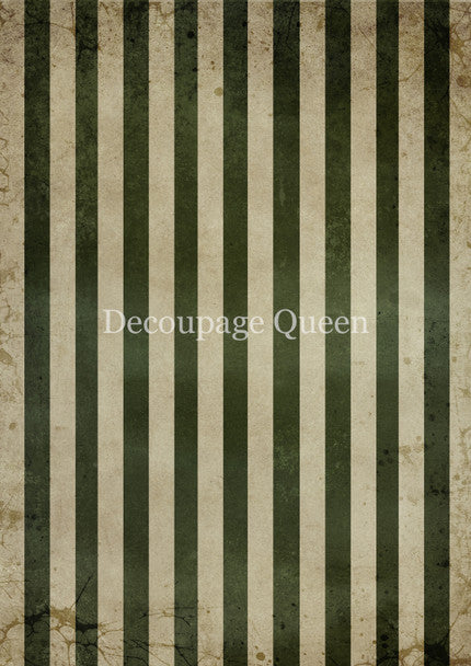 Decoupage Queen Rice Paper A4 - Mossy Stripes