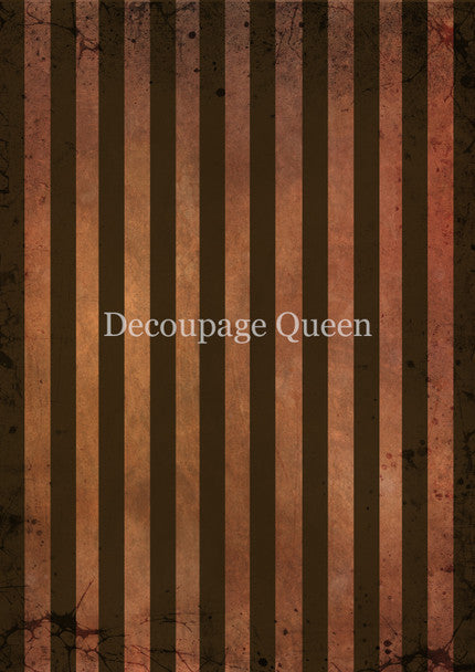 Decoupage Queen Rice Paper A4 - Orange and Brown Stripes