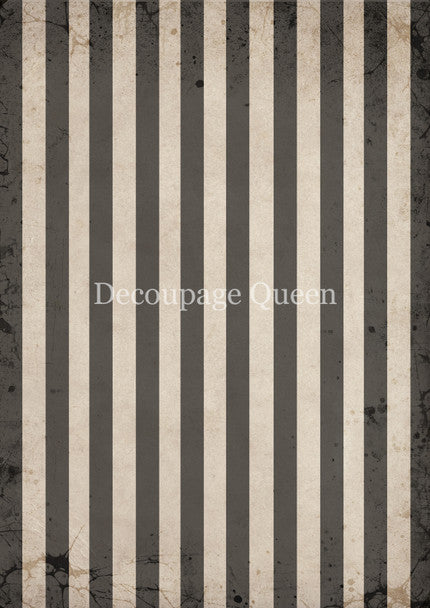 Decoupage Queen Rice Paper A4 - Gray and Tan Stripes