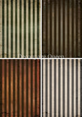Decoupage Queen Rice Paper A4 - Fall Stripes Four Pack