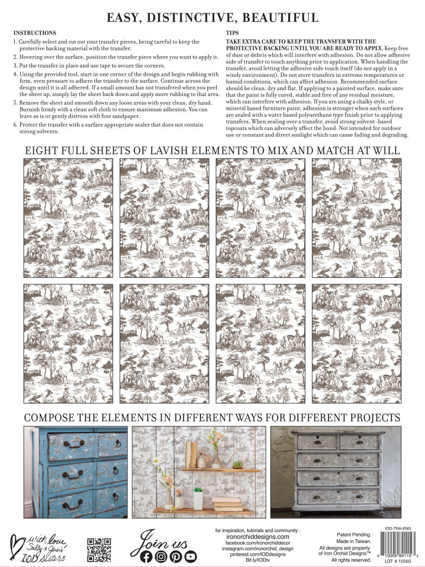 IOD Transfer - English Toile (Retired)
