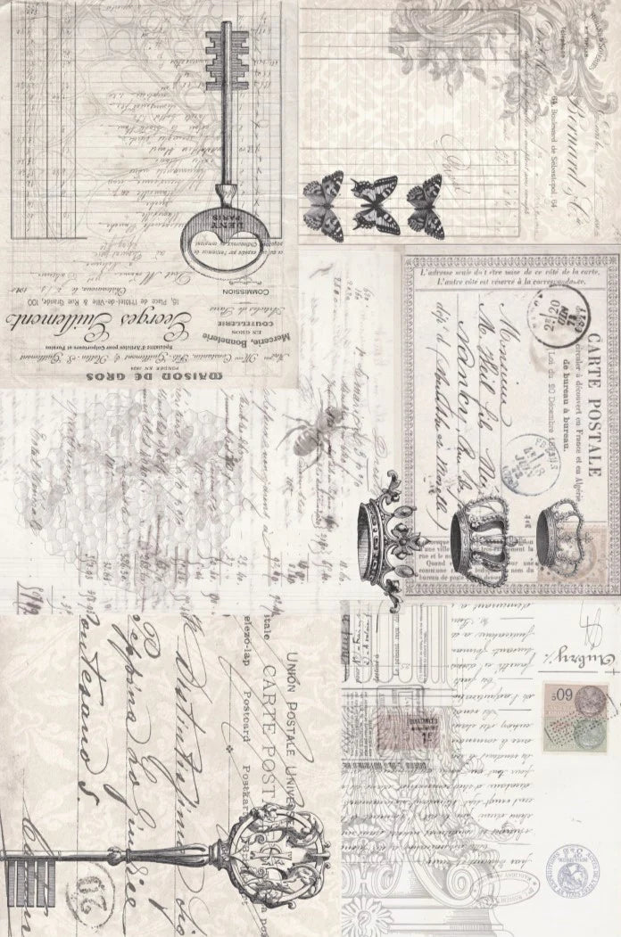 Roycycled Decoupage Paper - Ephemera Collage