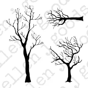 Ellen J Goods Stencil - Bare Trees