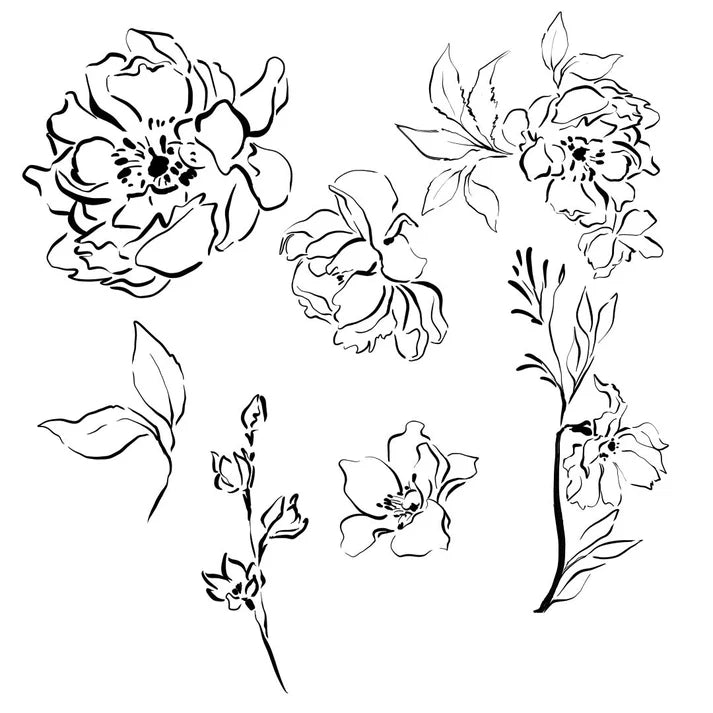Roycycled Stencil - Floral