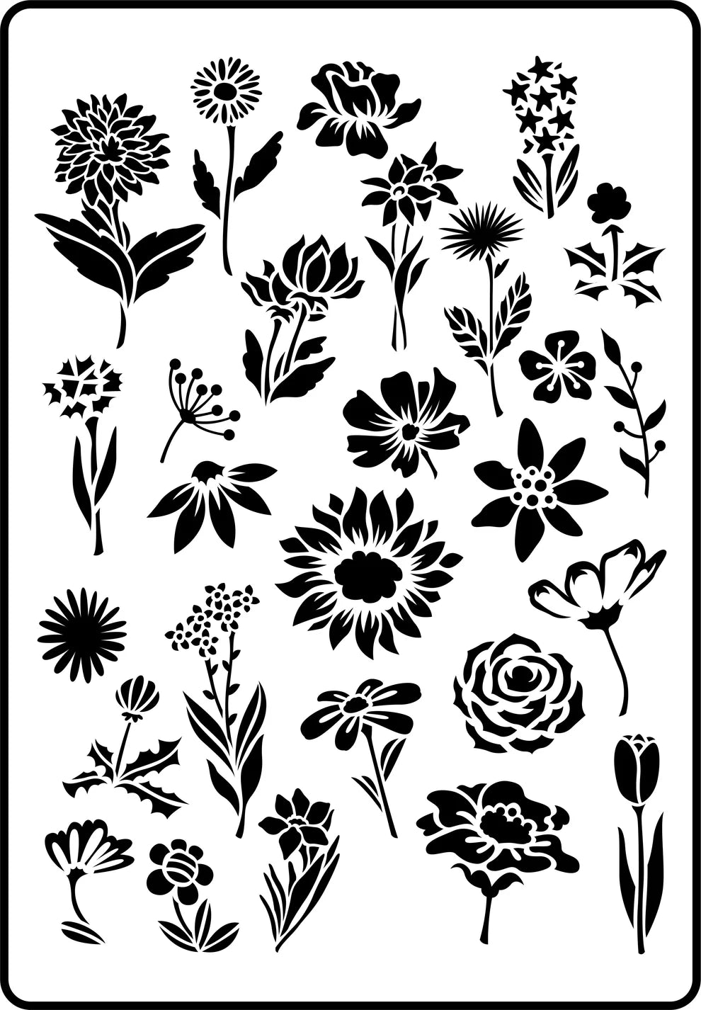 JRV Stencil - Flower Garden