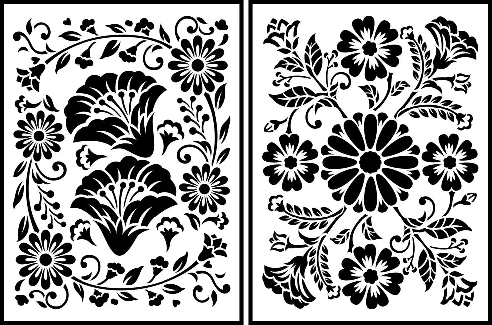JRV Stencil - Folklorico Flora