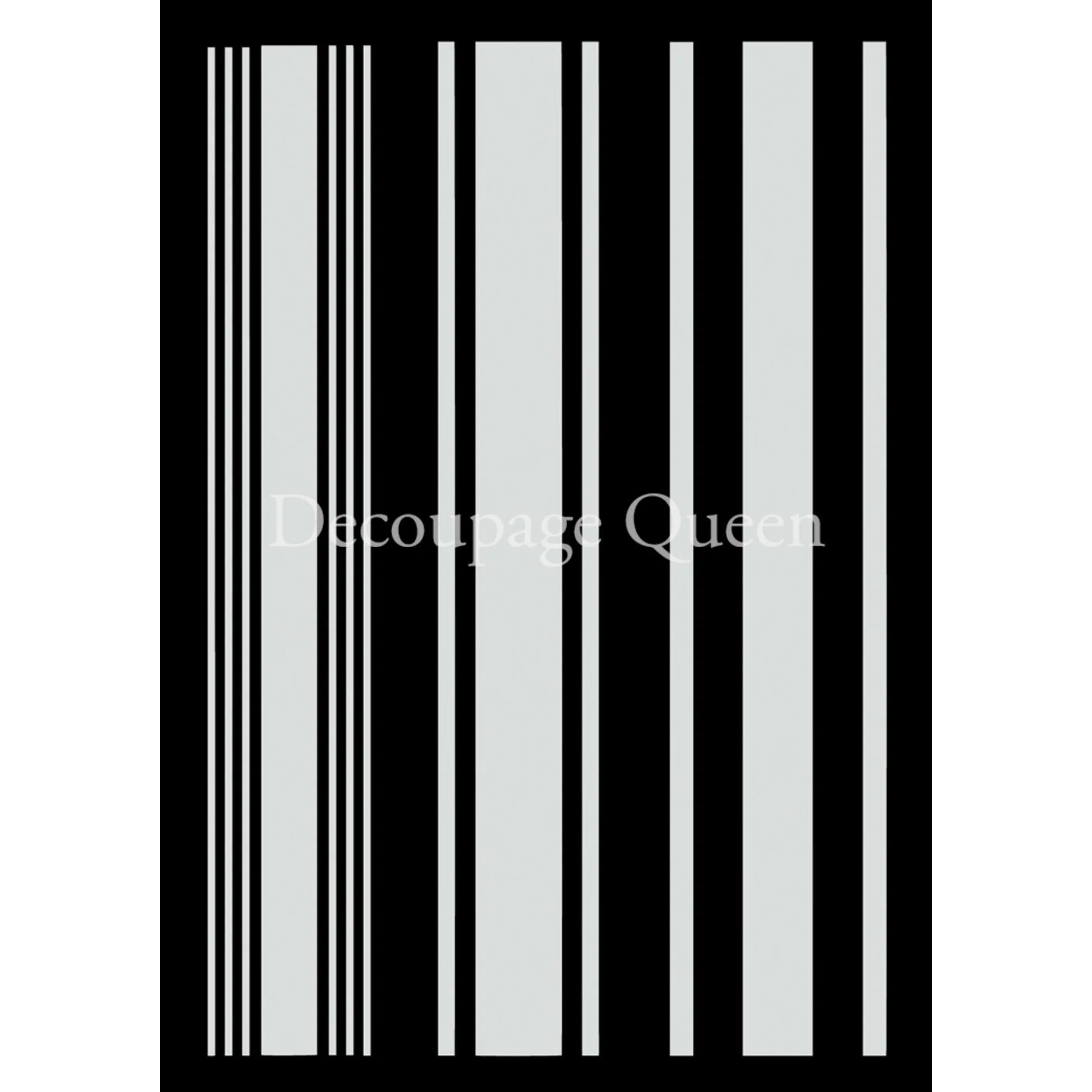 Decoupage Queen Stencil - Grain Sack Stripes