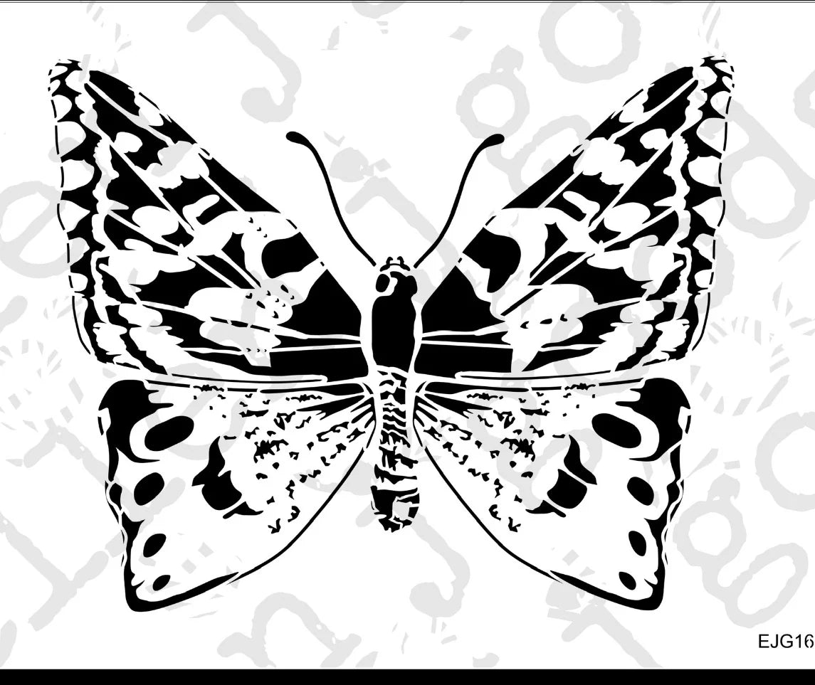 Ellen J Goods Stencil - Shattered Wings