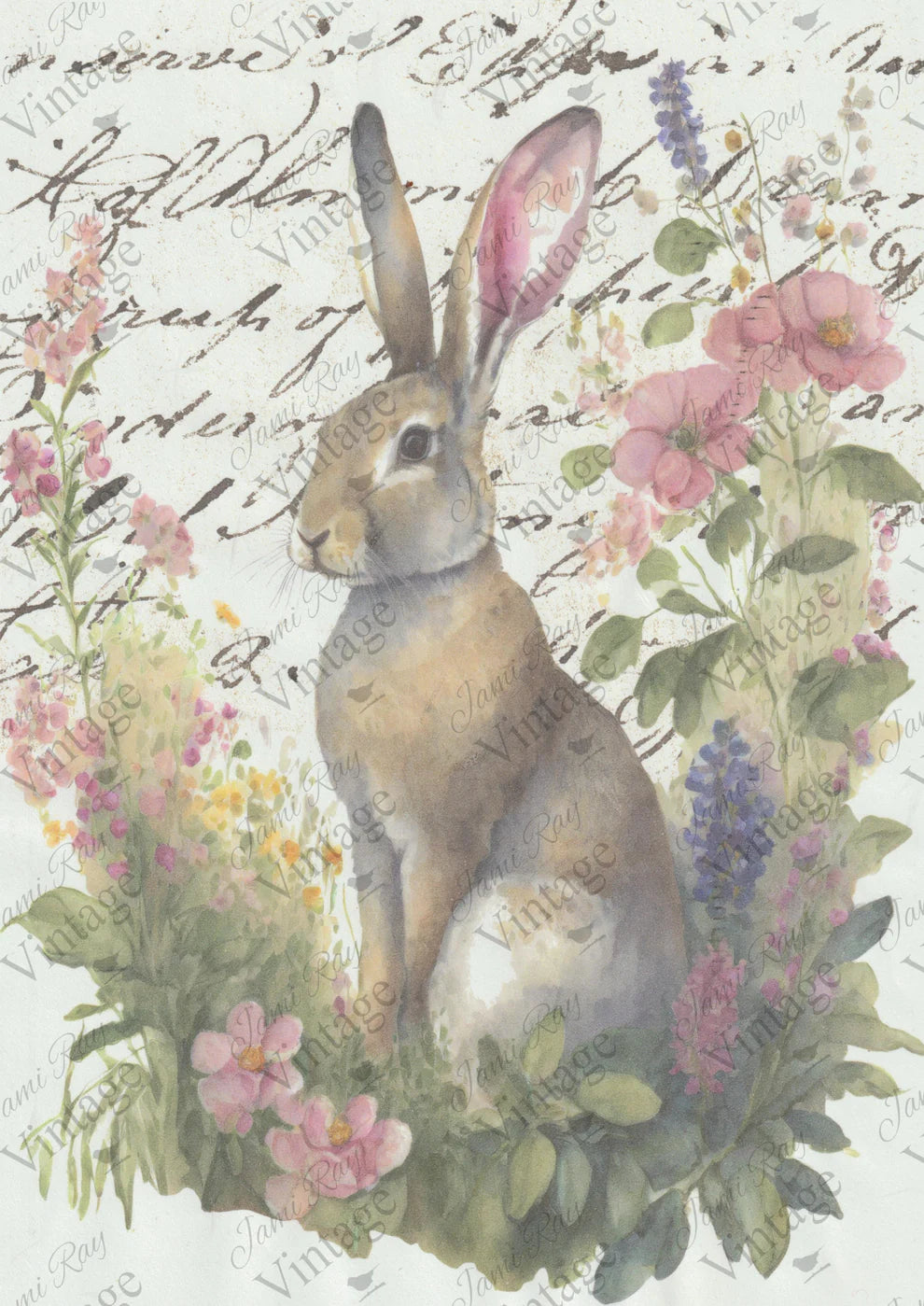 JRV Rice Paper A4 - Ephemeral Bunny