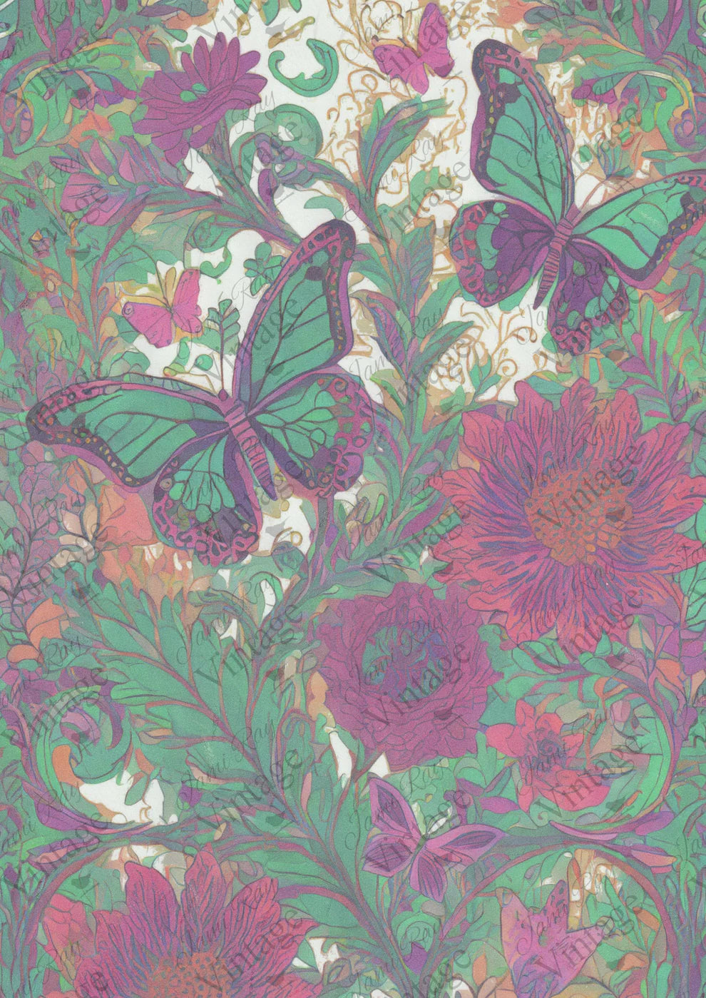 JRV Rice Paper A4 - Maximalist Butterfly