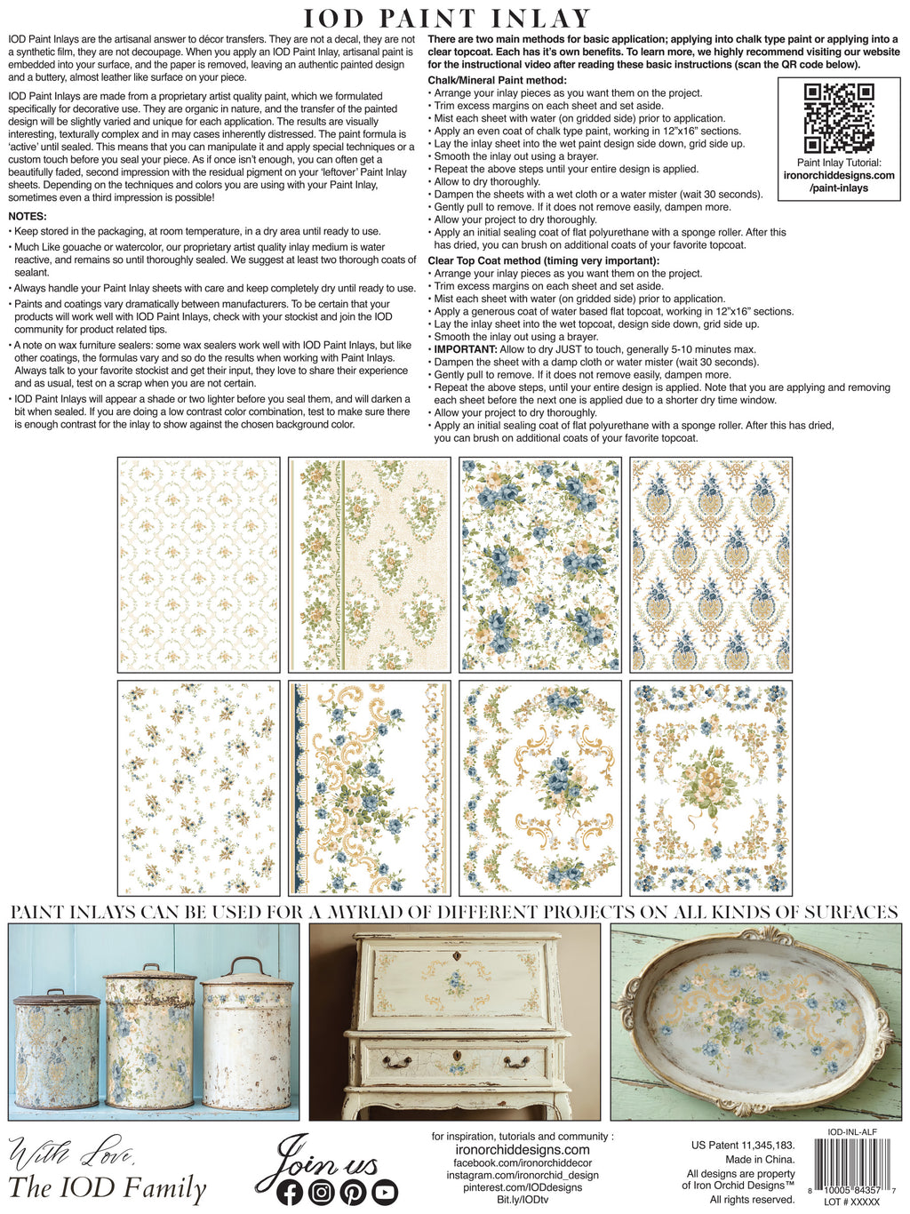 IOD Paint Inlay - Alfred Peats & Co