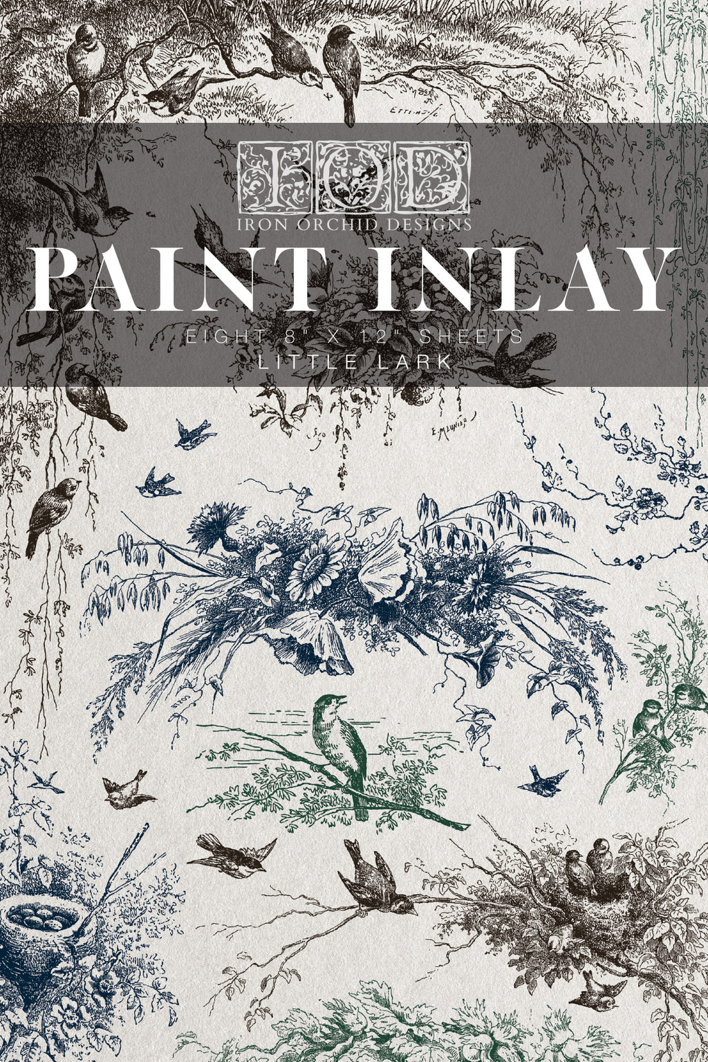 IOD Paint Inlay - Little Lark