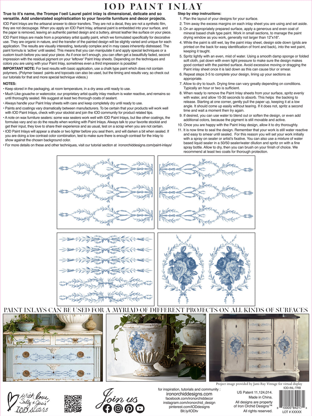 IOD Paint Inlay - Trompe L'Oeil Bleu