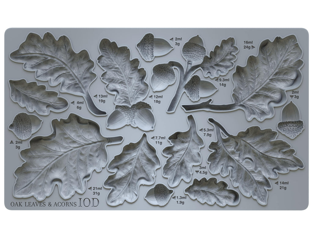 IOD Mould - Oak Leaves & Acorns