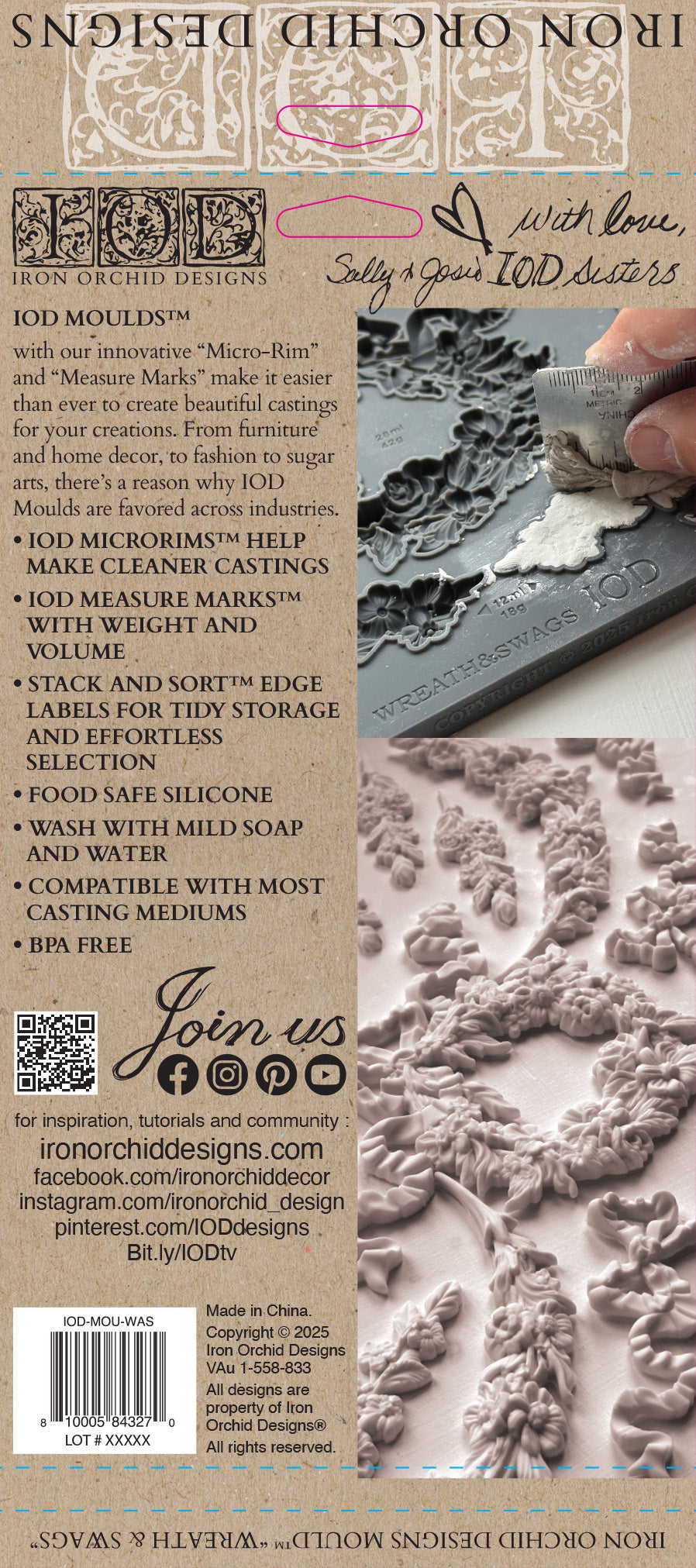 IOD Mould - Wreath & Swags