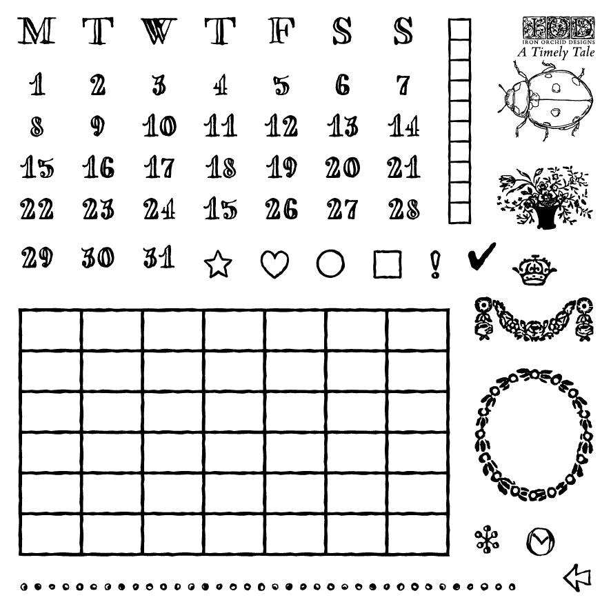 IOD Stamp Set - A Timely Tale