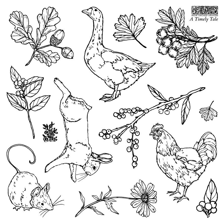 IOD Stamp Set - A Timely Tale