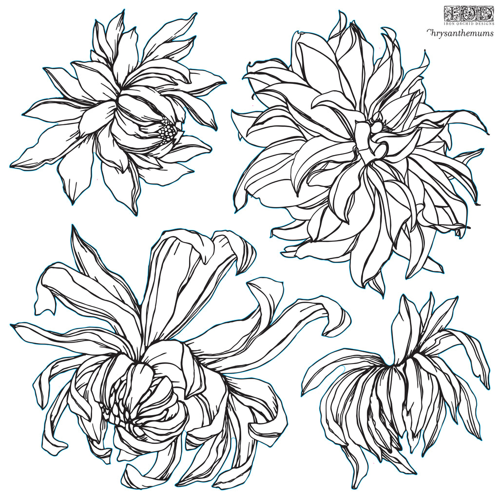 IOD Stamp - Chrysanthemums (Retired)